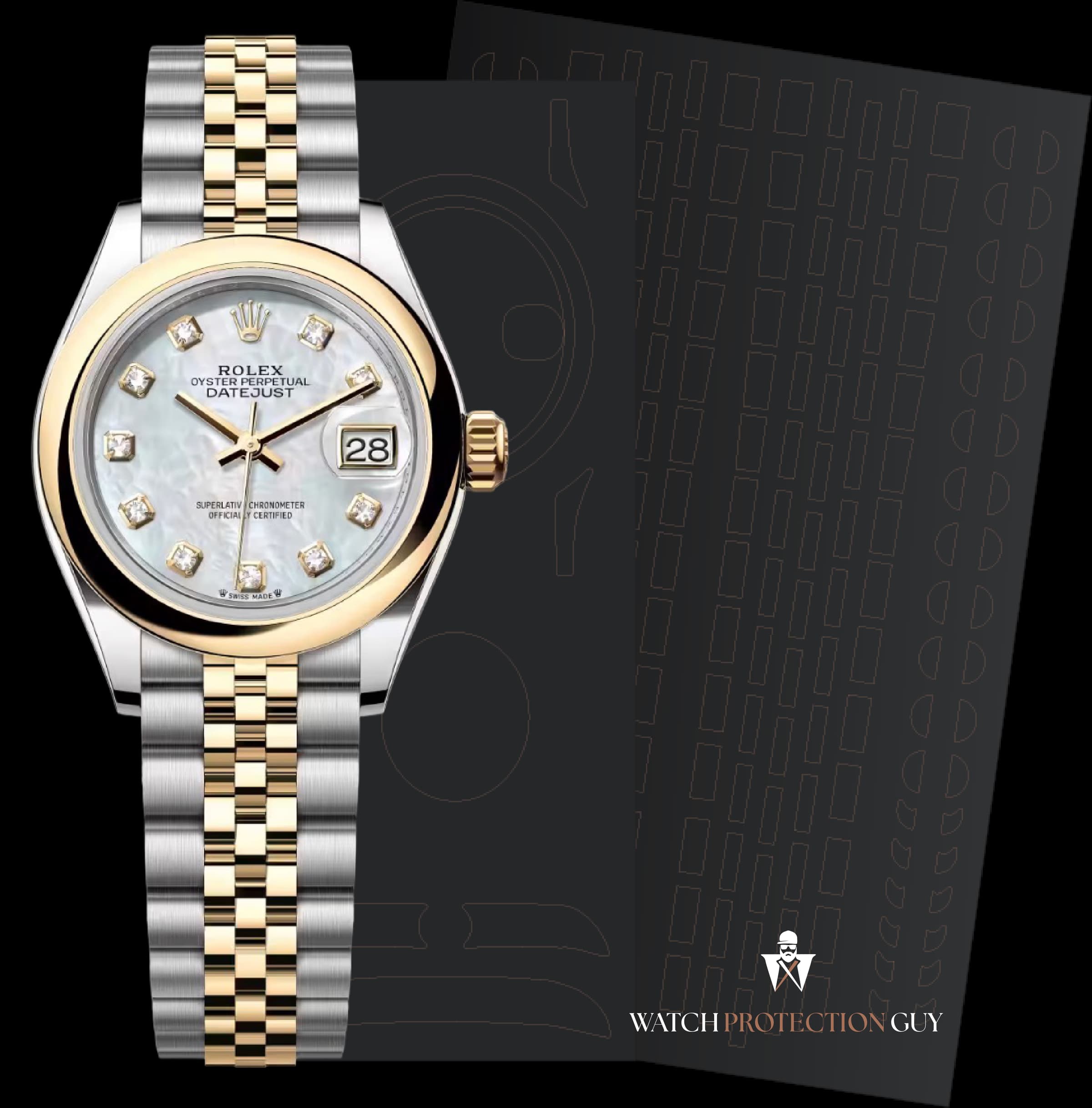 Rolex Oyster Perpetual 28 279163, protection film kit