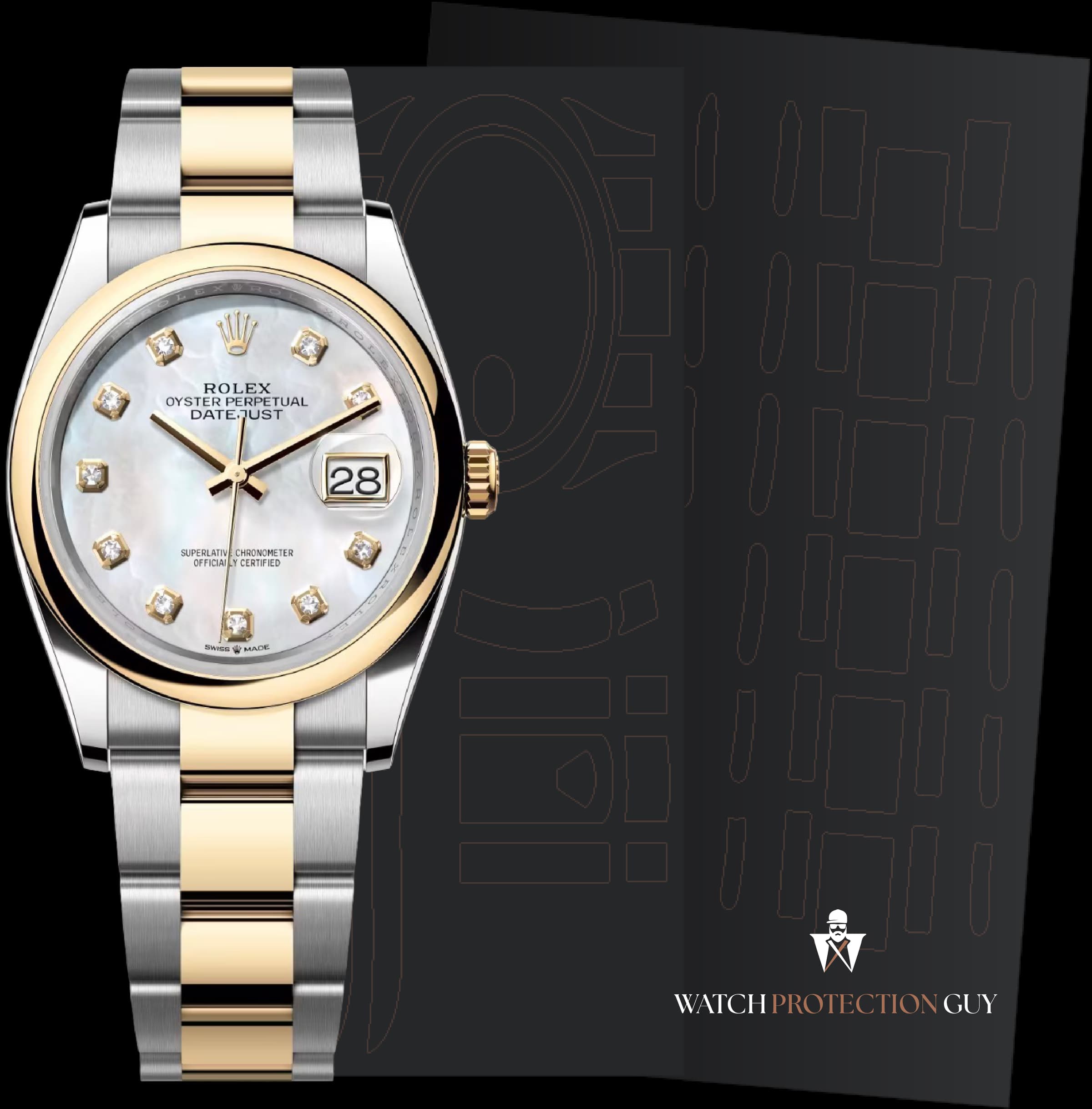 Rolex Datejust 36 126203, protection film kit