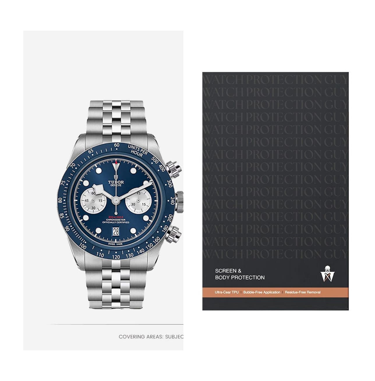 Tudor Black Bay Chrono M79360B-0002, protection film kit