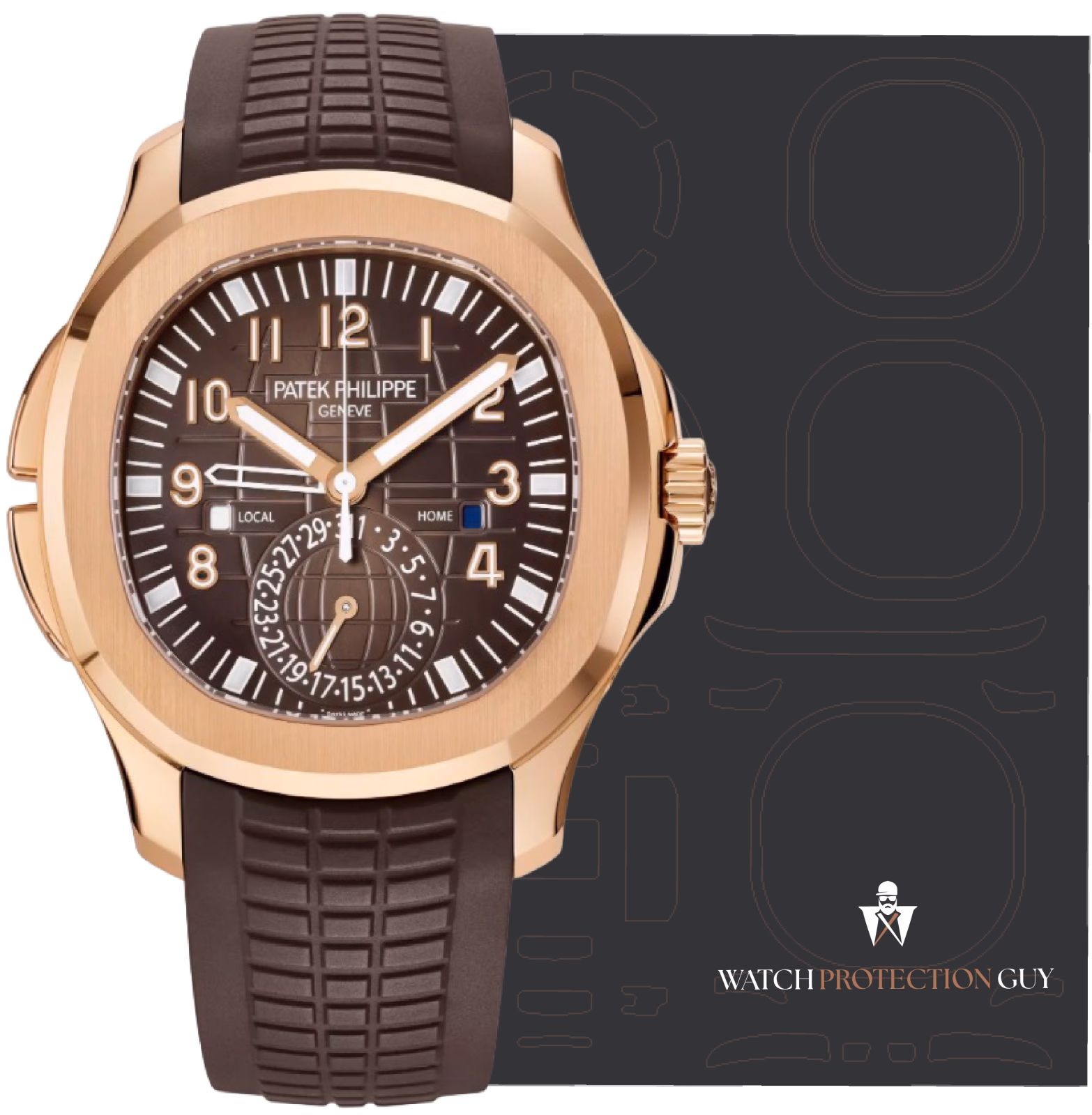 Patek Philippe AQUANAUT TRAVEL TIME 5164R-001, protection film kit
