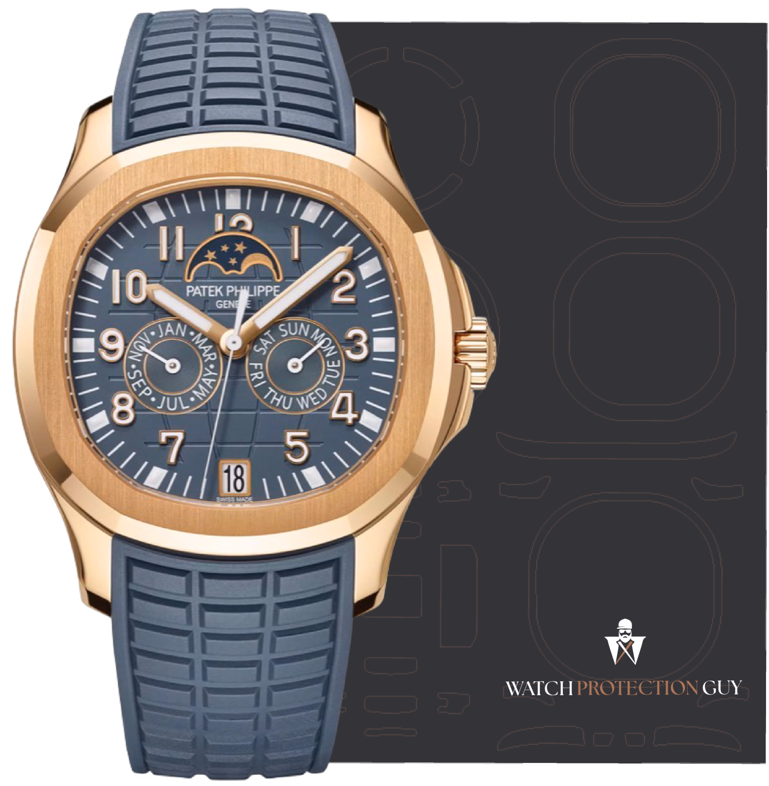 Patek Philippe ANNUAL CALENDAR. MOON PHASES 5261R-001, protection film kit