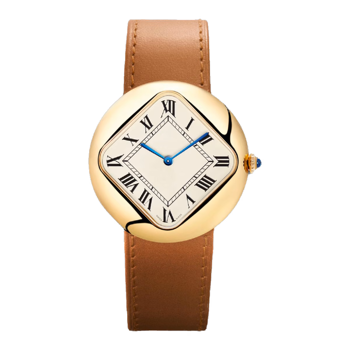 Cartier PEBBLE-SHAPED “BASEBALL” WATCH 36mm 