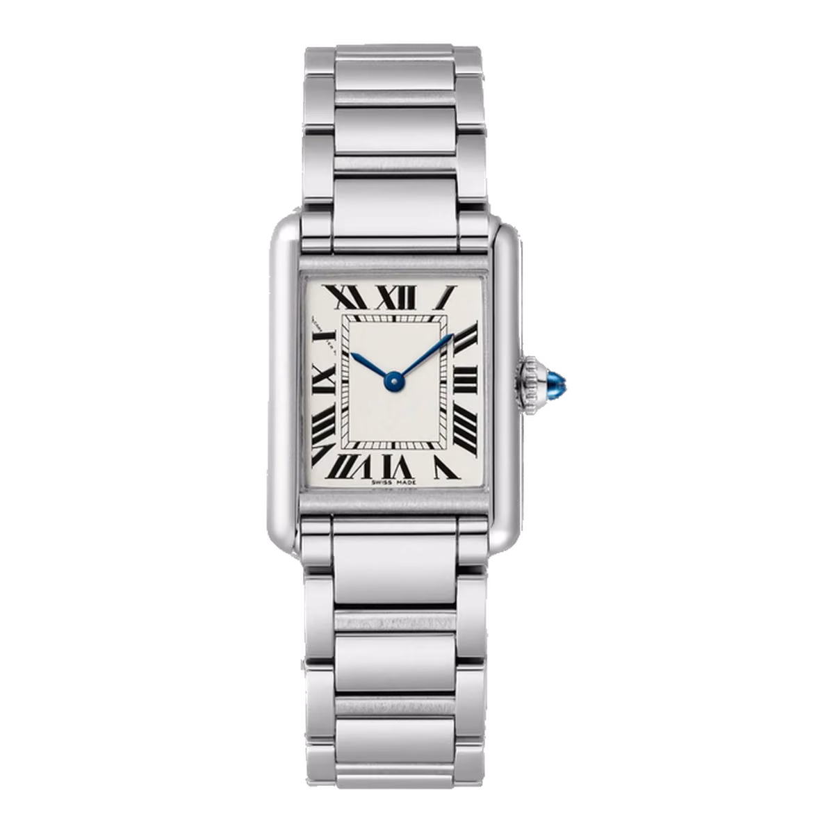 Cartier Tank Quartz Silver Dial Ladies 29.5mm x 22mm WSTA0051