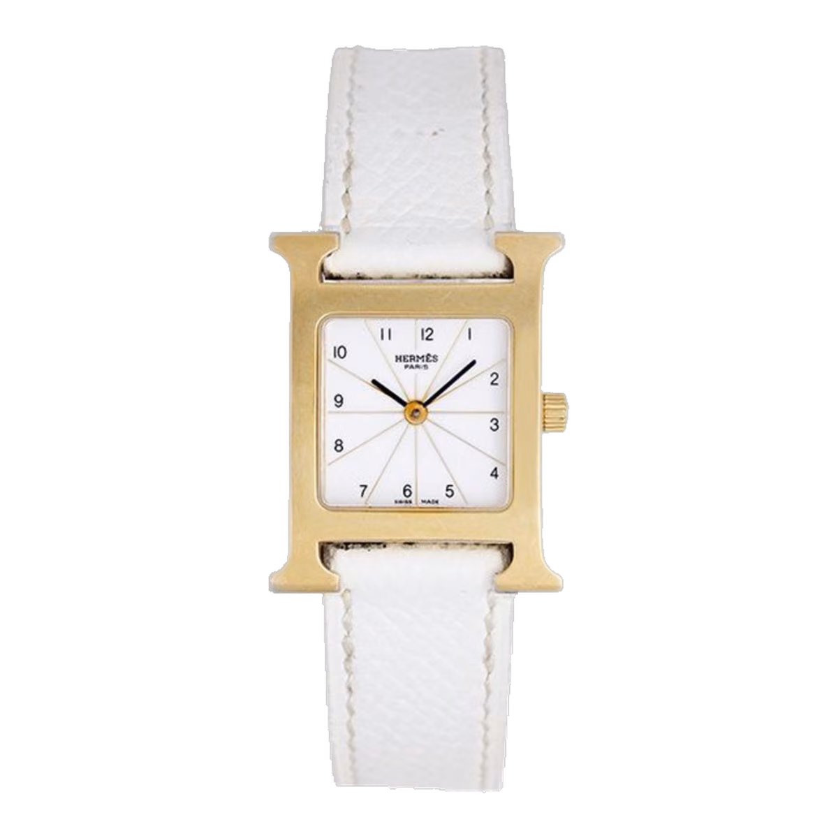 Hermes H HOUR GOLD PLATED QUARTZ Lady Size 21mm x 30mm