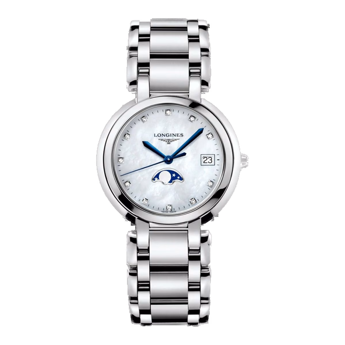Longines PrimaLuna Moonphase Mother of Pearl Diamond 34mm L8.116.4