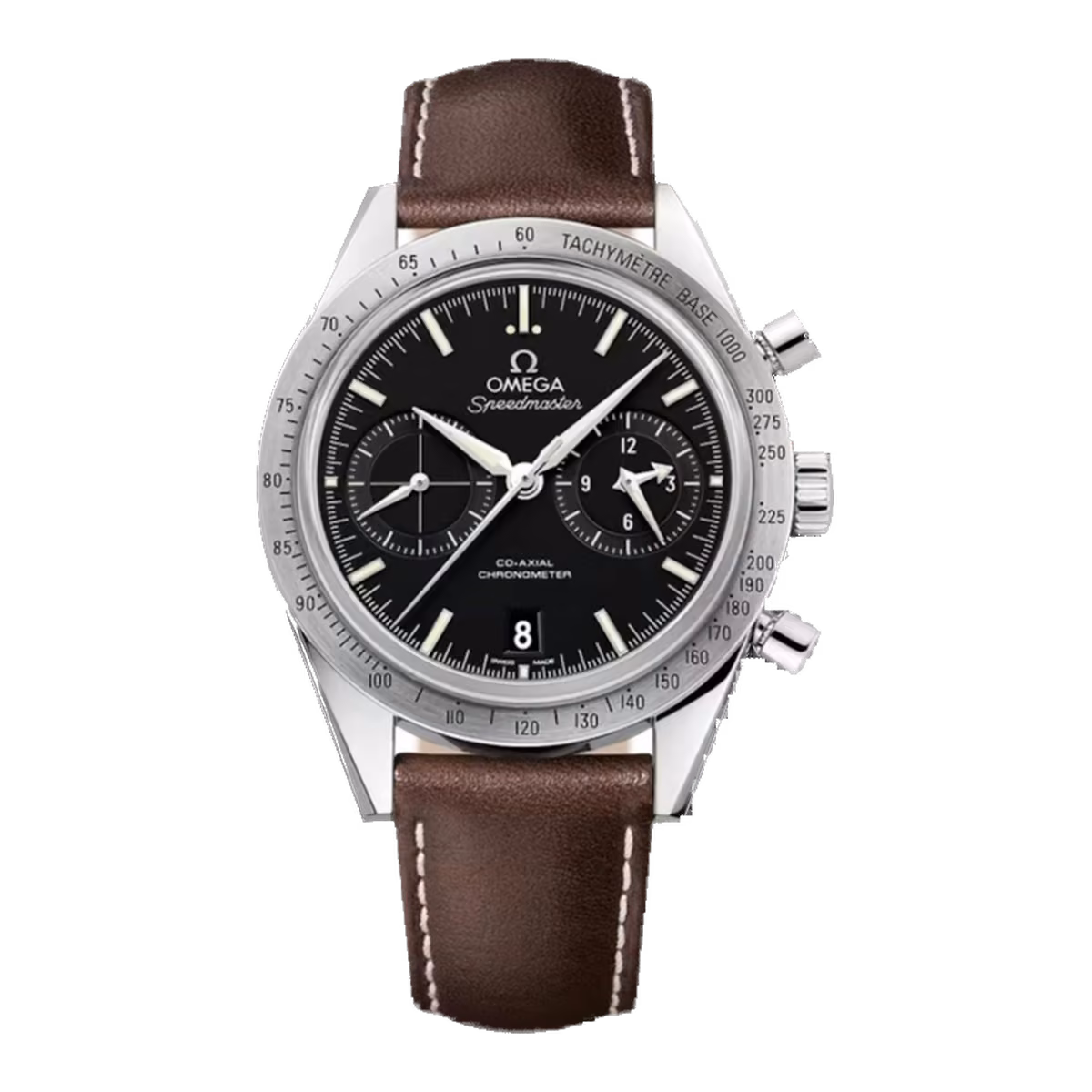 Omega Speed Master 57 41.5MM Steel On Leather Strap 331124251001