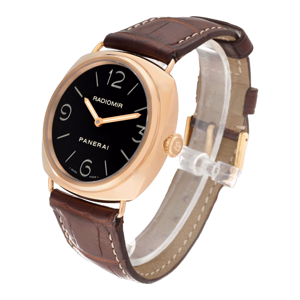 Panerai Radiomir Base 45MM Rose Gole Black Dial Mens Watch PAM00231