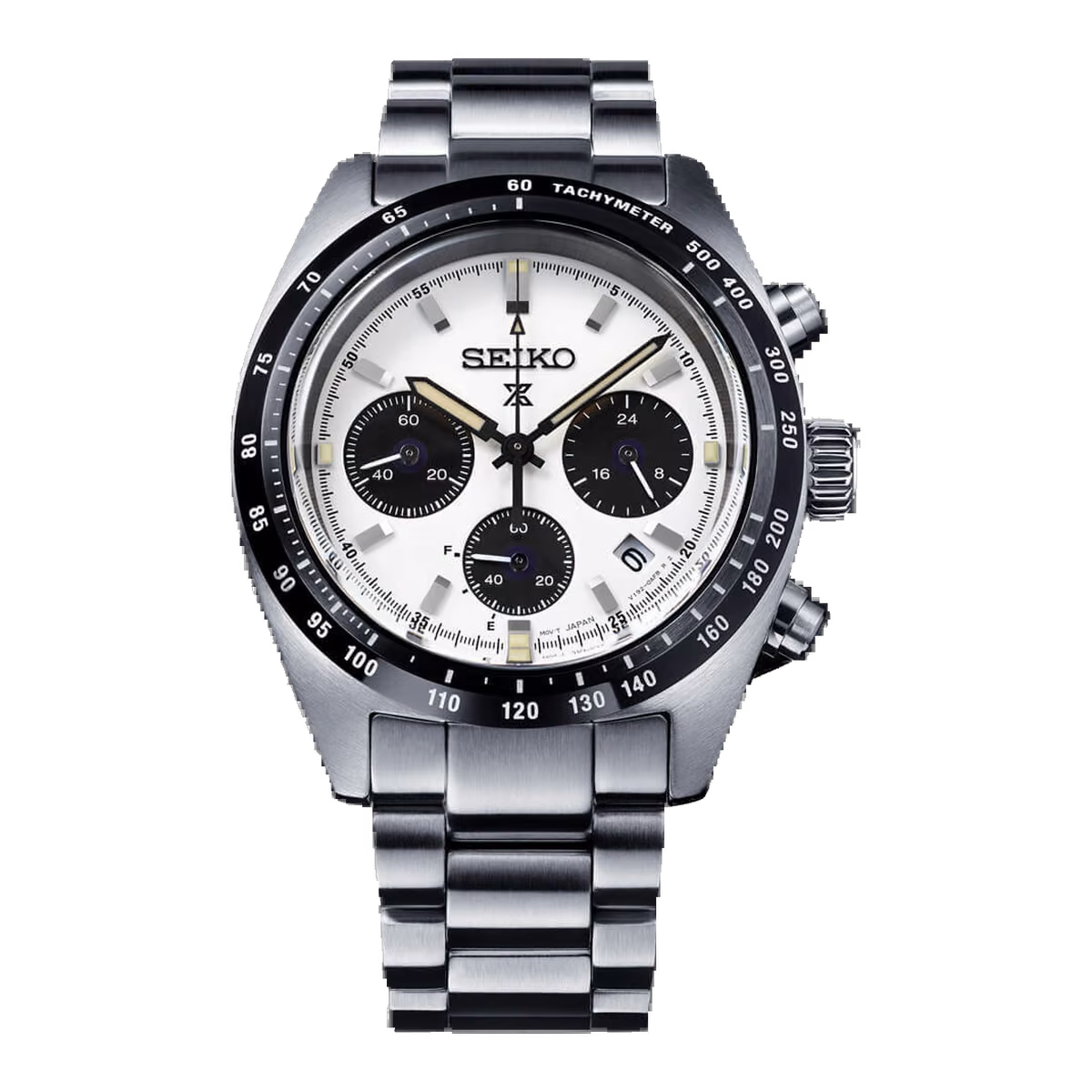Seiko Prospex Speedtimer Go Large Chronograph Silver Dial Solar 41.4mm